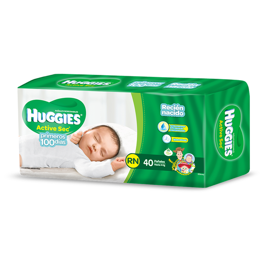 PAÑAL HUGGIES ACTIVE SEC RNx40